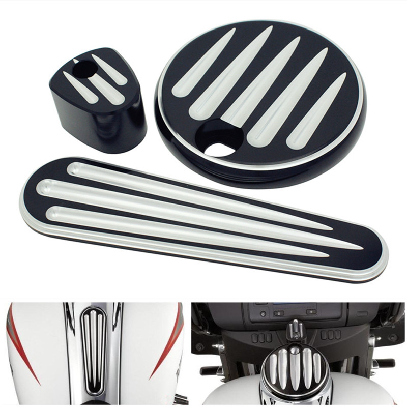 For Harley Touring Road Street Glide Fuel Gas Door Cover swicth Dash