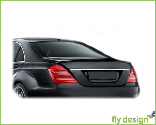 Mercedes-Benz S-Class W221 spoiler trunk lip flap diffuser rear bumper body kits