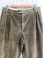 Vintage French RUSTIC peasant khaki CORDUROY PANTS trouser c1950