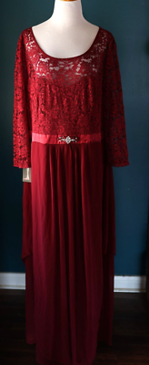 NWT Ever Pretty Long Sleeve Empire Waist Bridesmaid Burgundy Maxi Dress Lace 5X | eBay NWT Ever Pretty Long Sleeve Empire Waist Bridesmaid Burgundy Maxi Dress Lace 5X | eBay