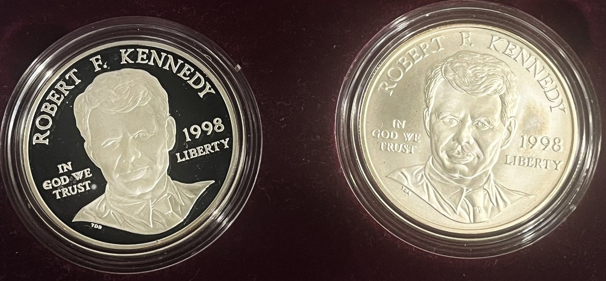 1998年 ロバート・F・ケネディ 記念銀貨 – アメリカ造幣局発行 1998年 ロバート・F・ケネディ 記念銀貨 – アメリカ造幣局発行
