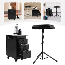 Rolling Makeup Case W/ Combination Lock & Wheel Tattoo Accessories Large Storage