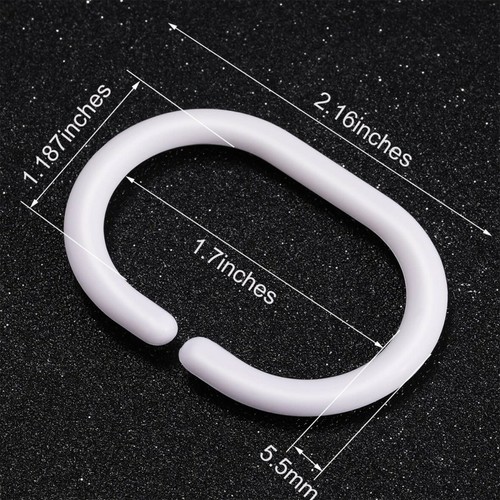 Waterproof Polyester Fabric Bathroom Shower Curtain With Ring Hooks 180 X 180 cm - Picture 12 of 60