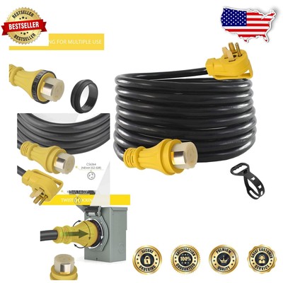 50Ft Heavy Duty 50Amp RV Extension Cord with Twist-Lock for Secure Connection