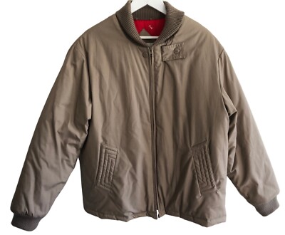 【A】  ジップアップジャケット Vintage McGregor Full Zip Khaki Beige Jacket Size L Puffer