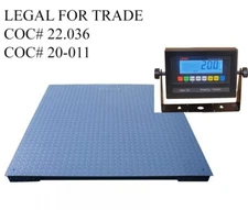 NTEP Certified Industrial Floor Scale - Pallet Scale - 48x48 10000 lb