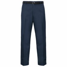 MENS OFFICE TROUSER BUSINESS WORK CASUAL SMART FORMAL BIG PLUS BELT POCKET PANTS