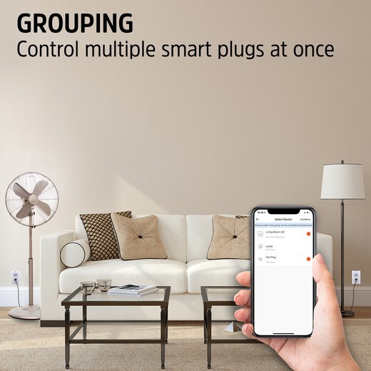 Alternate view of Smart Plug, Mini Smart Wifi Outlet Alexa, Google Assistant 2/pk