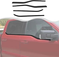 For 21 22 23 24 25 Ford F150 SUPER CREW GLOSS BLACK Window Sill Trims Covers