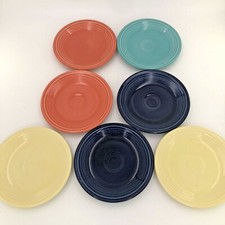 Fiesta Ware SET LOT OF 7 FIESTAWARE MIXED COLORS SALAD PLATES FIESTA
