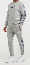 Nike Genuine Crew Neck Tracksuit Top  Bottoms Grey Various Sizes DM4679 DM4680