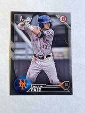 Michael Paez 2016 Bowman Draft Silver Border SP #ed /499 #BD-115 New York Mets