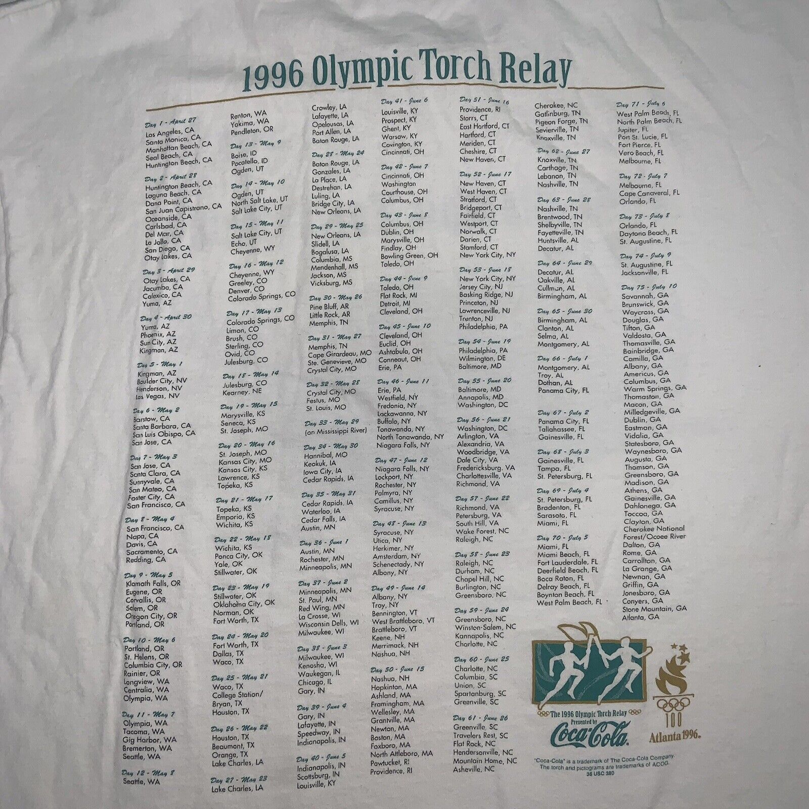 Vintage 1996 Olympics Torch Relay Nationwide Atla… - image 14
