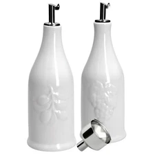 	Hombene Ceramic Oil And Vinegar Dispenser Set 12 Oz Oil And Vinegar Bottle	