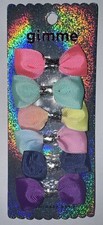 Kids Hair Bows Clips Multi Colored Glitter Sparkle New