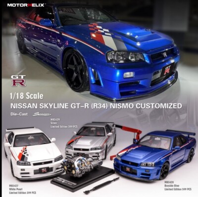 Motorhelix 1/18 Nissan Skyline GT-R R34 Nismo Customized (Limited Edition mit Lizenz)