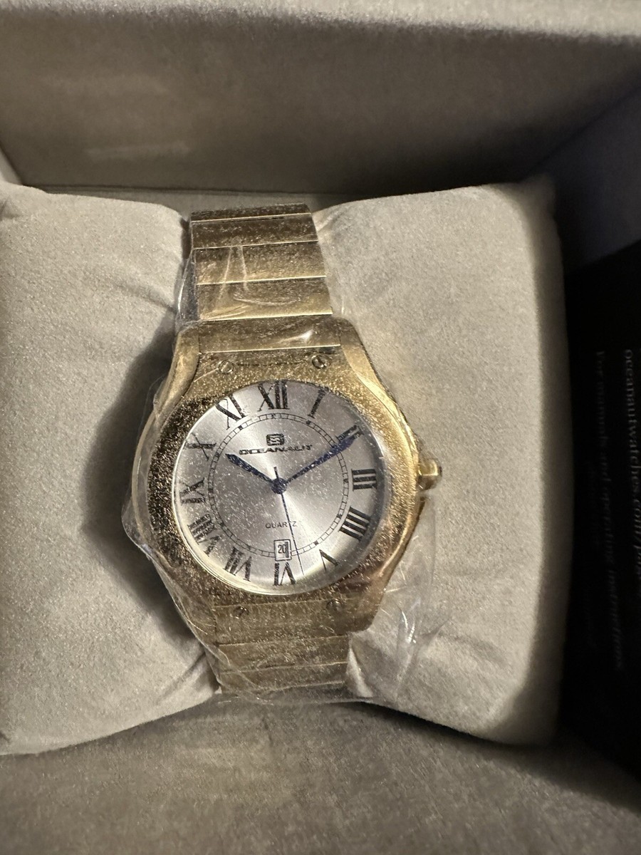 Oceanaut Mens Silver Dial Quartz Watch Oc1394 Stainless 