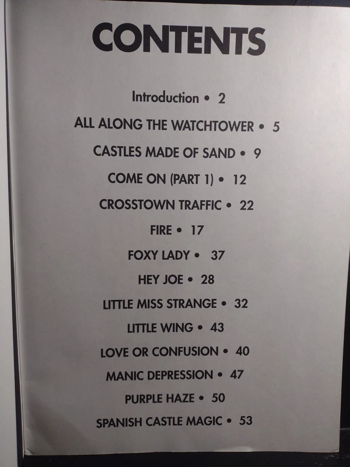 Jimi Hendrix Solos Guitar School Songbook Guitar Tab Guitar Lessons Very Good  - Image 2 of 4