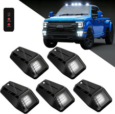 Solar Cab Lights For Trucks With Remote Wireless No Drill Roof Led Marker Whit