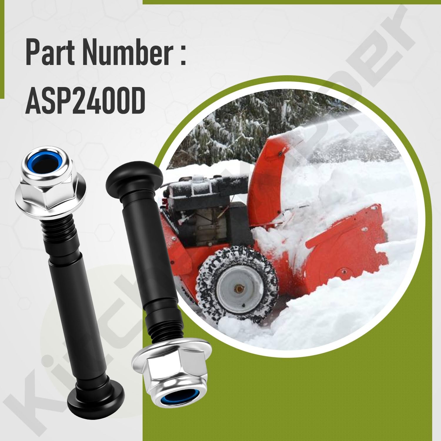 ASP2400D 2-Stage Snow Blower Shear Pin Set for EGO 24 in Self-Propelled 2-Sta...