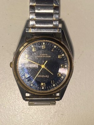MENS ARMITRON WRISTWATCH DAY/DATE 20/1143 2015(3) NICE CONDITION NEW BATTERY