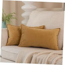 12x20 Pillow Covers Set of 2 Decorative Throw 20" x 12" Pack of 2 Khaki