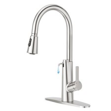 2 in 1 Kitchen Faucets with Soap Dispenser Built-in and Pull Down Sprayer,Single