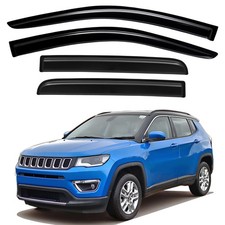 For 2011-2017 Jeep Compass Tape-on Smoke Window Visors Rain Guards Vent Shade For 2011-2017 Jeep Compass Tape-on Smoke Window Visors Rain Guards Vent Shade