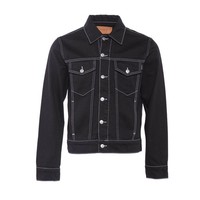 Sandro Jeansjacke Schwarz Gr. L Herren Denim Jacke Baumwolle V7367S Black