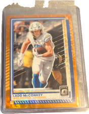 2025 Panini Donruss Optic Ladd McConkey #26 Orange Scope Prizm /79 Chargers