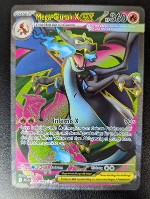 Mega Charizard X ex 109/094 Phantasmal Flames Glurak Ex Deutsch NM