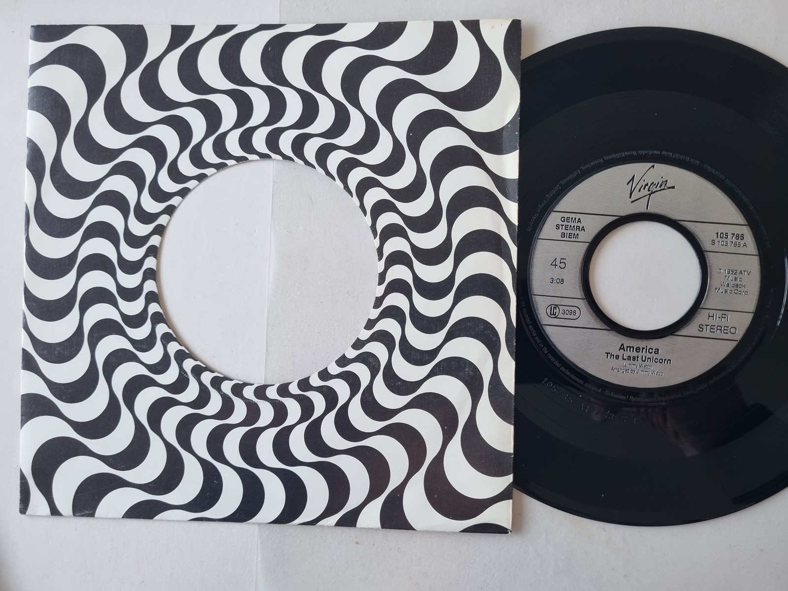 America - The Last Unicorn 7'' Vinyl Germany