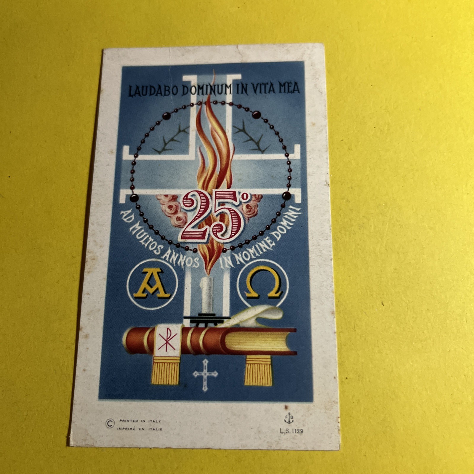 LAUDABO DOMINUM IN VITA MEA 25 ANN. SARCEDOZIO - SANTINO PREGHIERA COLLEZIONE