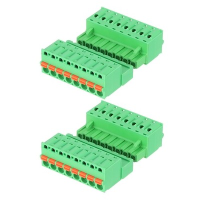 2 Set 0.2'' Pitch Spring PCB Wiring Terminals 8 Vertical Pin for 24-14AWG