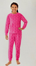Pajama Pink Cozy Pockets 2 Piece Set Girls L 10/12  By Members Mark