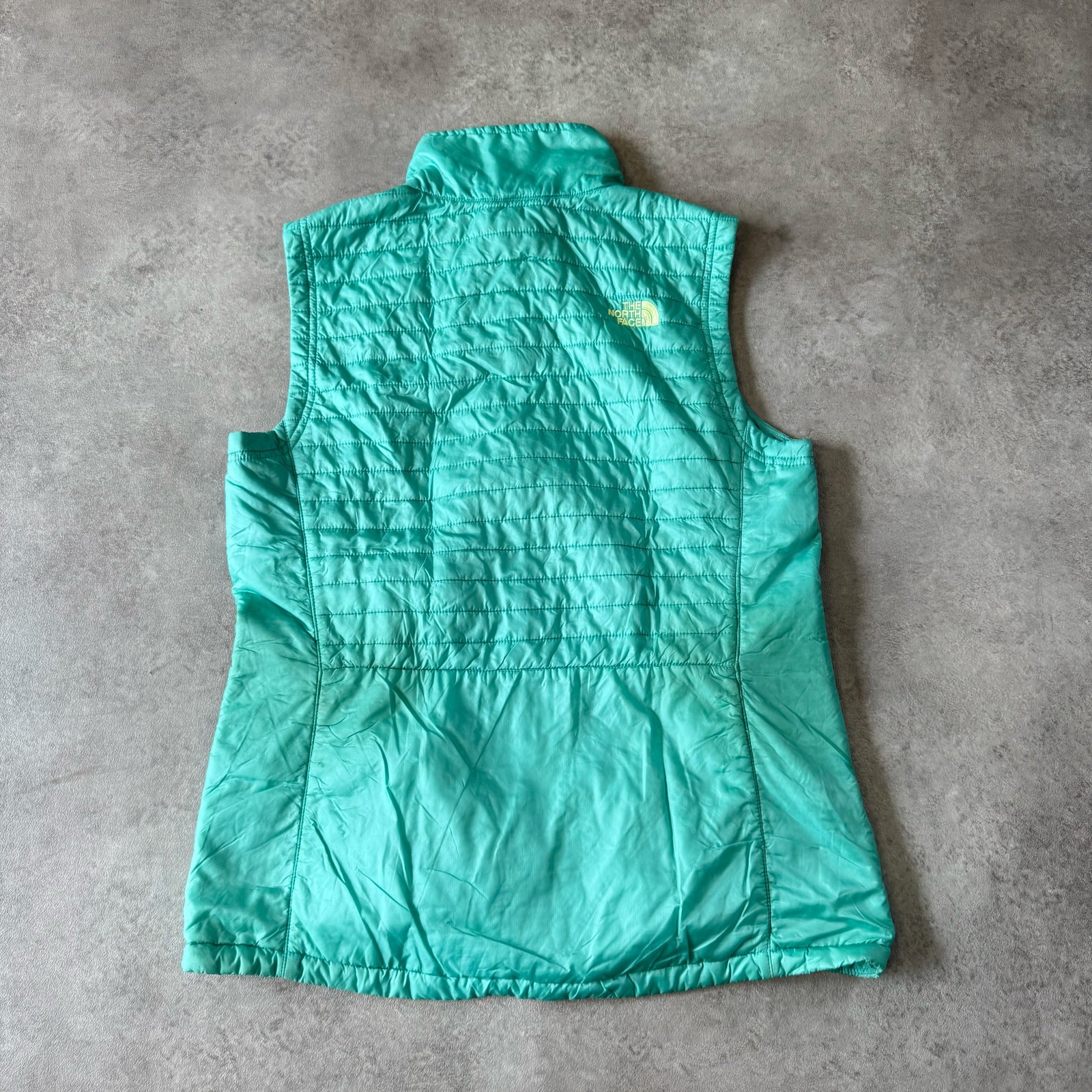 The North Face Puffer Vest Womens Large Quilted Gilet, Turquoise Green image 8