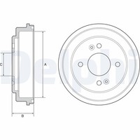 2X Bremstrommel Delphi BF550 FüR Picanto KIA SA 1 LPG Crdi