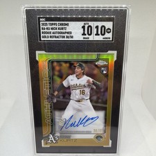 2025 TOPPS CHROME AUTO GOLD REFRACTOR #RAKU NICK KURTZ ROOKIE RC 38/50 SGC 10/10