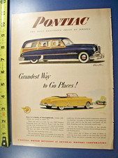 1949 Pontiac Silver Streak Woody Station Wagon Convertible Mid-size-mag Car Ad