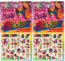 2 PACK Vintage Lisa Frank Bunny Ballerinas Body Sticker Sheet