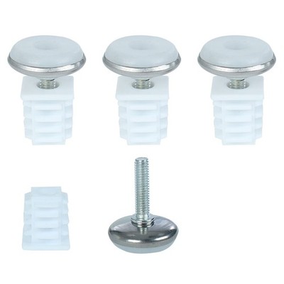 Adjustable Leveling Feet 19 x 19mm Square Tube Inserts Furniture Glide 4 Sets
