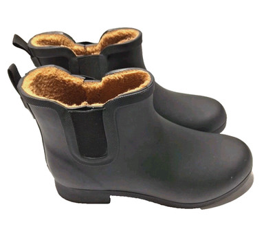 CHOOKA Delridge Ankle Gardening Boots Womens 9 Black Waterproof Rubber Chelsea