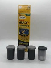 Open Box Kodak Max Versatility Plus 35mm 800 Film 3 COLOR ROLLS ONE BLACK/WHITE