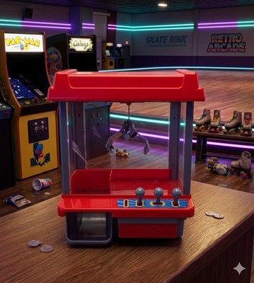 Mini Arcade Claw Machine Electronic Crane Game with Music Lights Sound Kids Fun