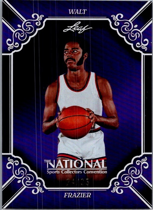 Walt Frazier 2026 Leaf National NSCC Exclusive Basketball Purple /25