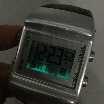 Nike Mens Watch 35mm Digital Gray Dial Black Rubber WC0038  display picture 2