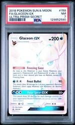Glaceon GX 159/156 Secret Rare Rainbow Holo Sun & Moon Ultra Prism