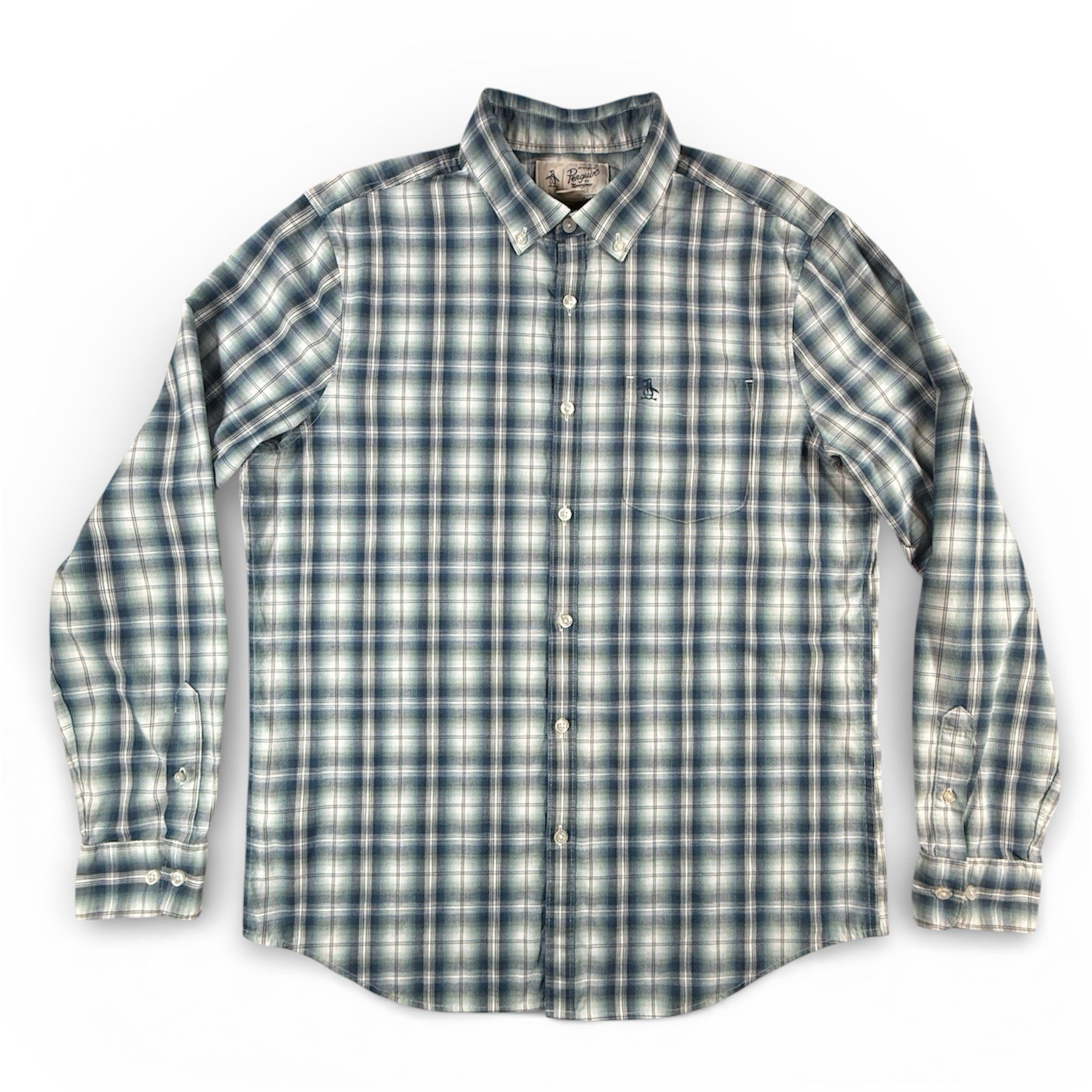 's Long Sleeve Shirt, Classic Fit Button Front, Preowned, L