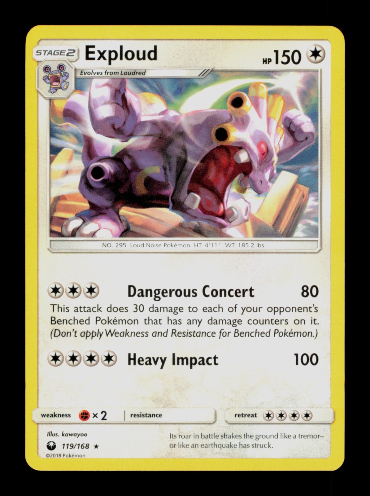 Exploud 119/168 Pokemon Celestral Storm Trading Card TCG
