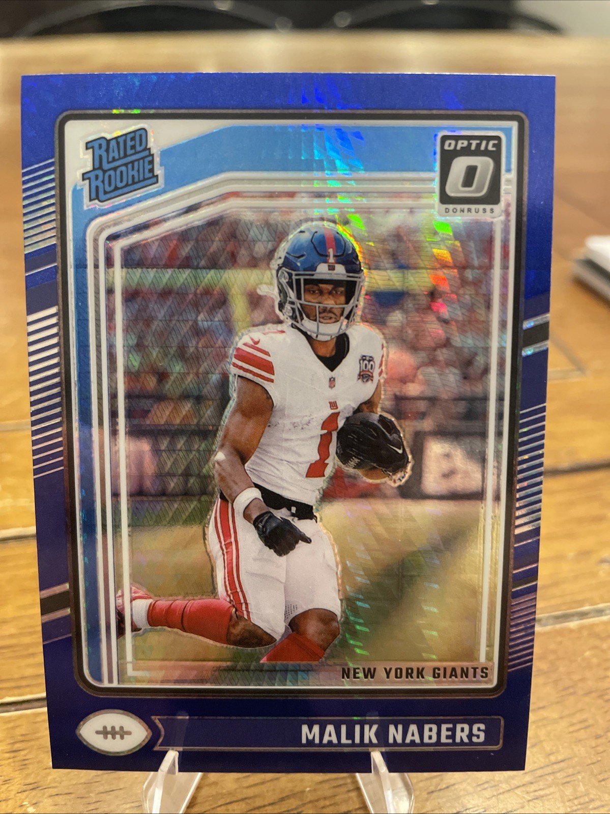 2024 Donruss Optic Malik Nabers Blue Hyper 271